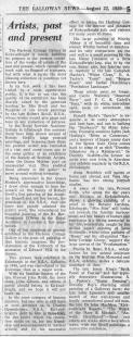 Artists-past-and-present-Galloway-News-clipping-Aug-22-1959